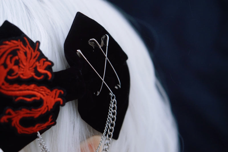 Handmade Suede Bow Hair Clip