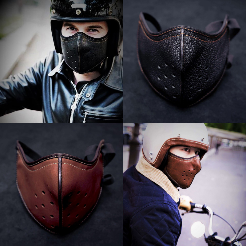 Punk Motorcycle Riding Mask - Leather