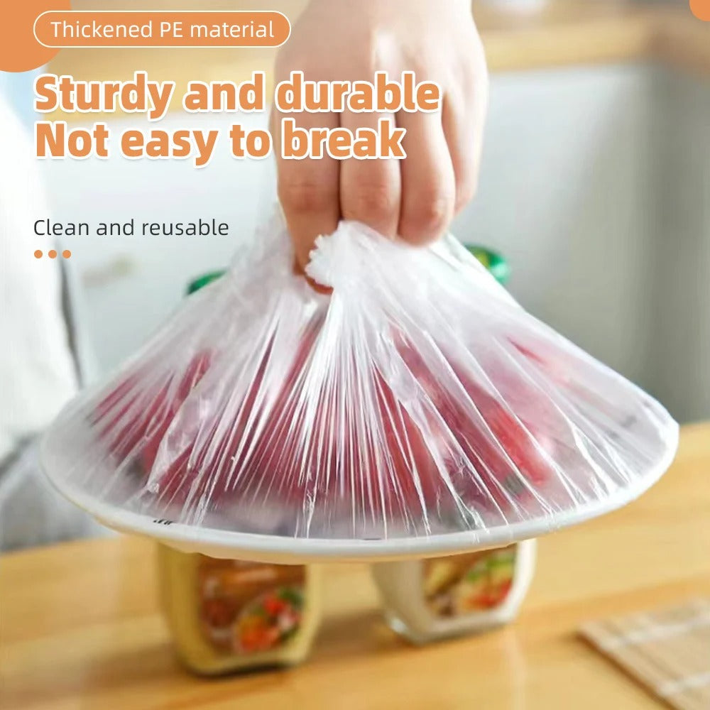 Refrigerator Food Freshness Cover - Household Plastic Wrap for Leftovers