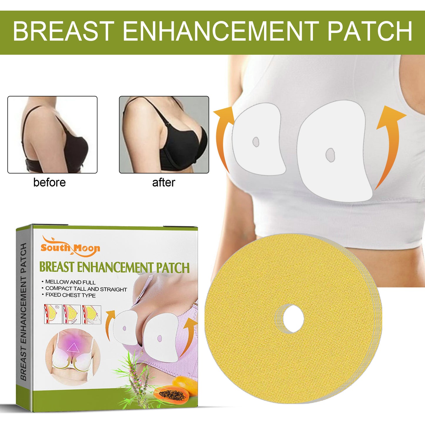 Breast Enhancement Patches for Firming & Lifting - Herbal Bust Care