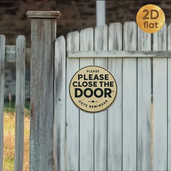 Metal Iron Sign - Please Close The Door, 7.87 Inch