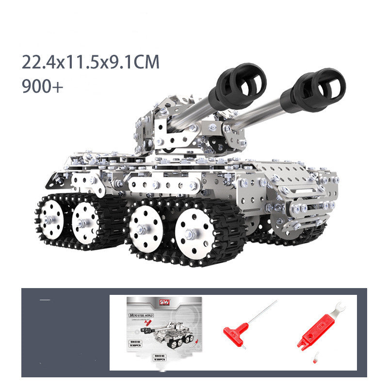 Mechanical Metal Building Blocks Set - Difficult Assembly Tank Series