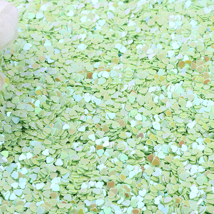 Iridescent Heart-Shaped Sequin Garment Accessories 500g Bulk Pack