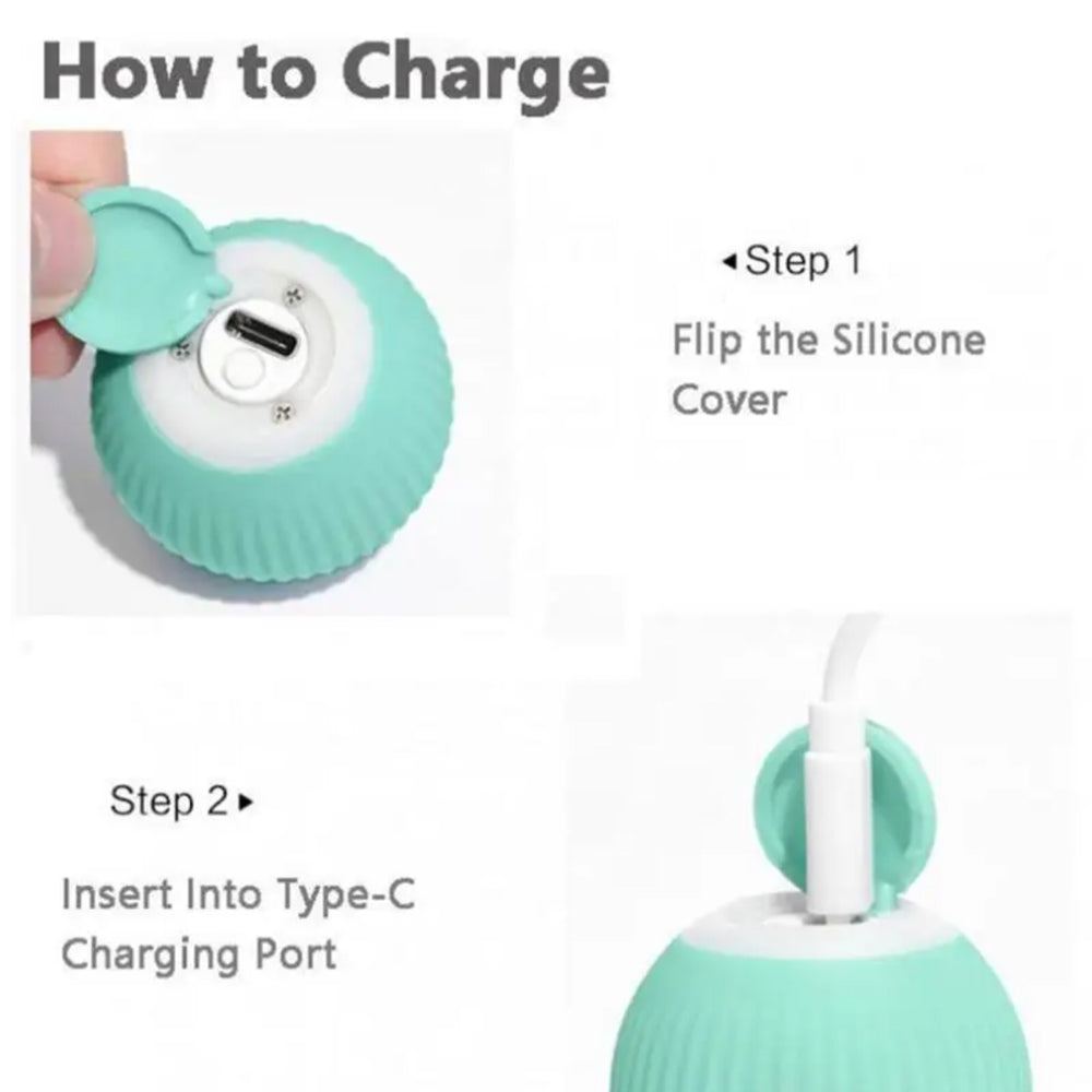 Interactive Electric Pet Ball Toy for Cats and Dogs - Indoor Outdoor Rolling Fun