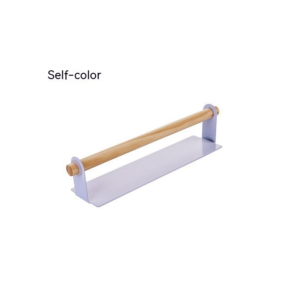 Adhesive Wall Hanging Towel Rack - Punch-Free Metal Kitchen Bathroom Organizer