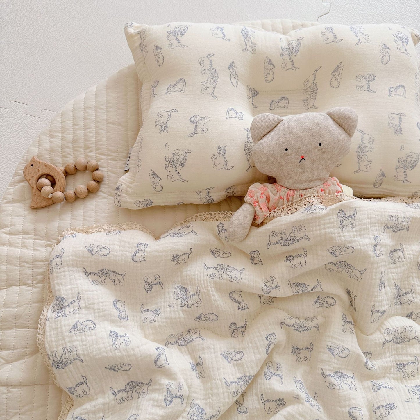 Summer Cotton Quilt Set with Floral Patterns - Multiple Sizes & Styles