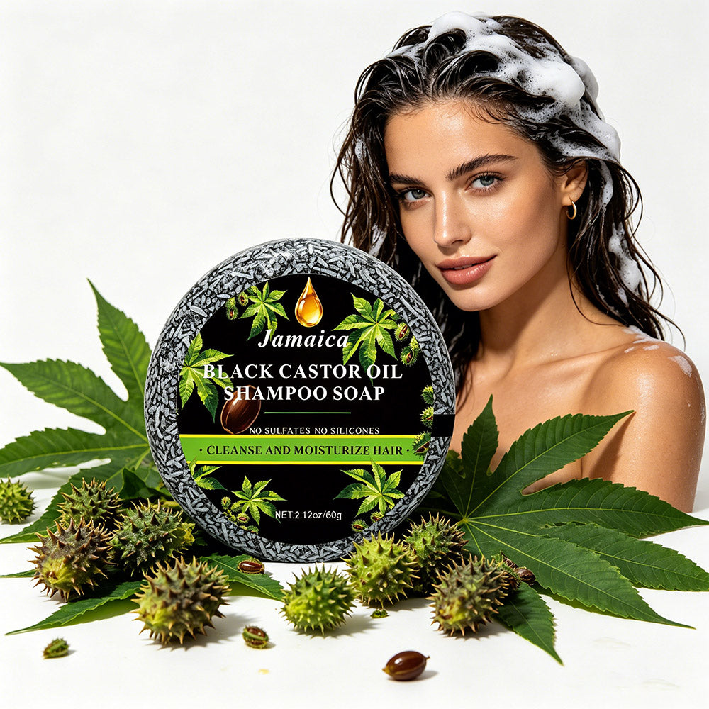 Jamaican Black Castor Oil Shampoo Bar for Hair & Body Care 60g
