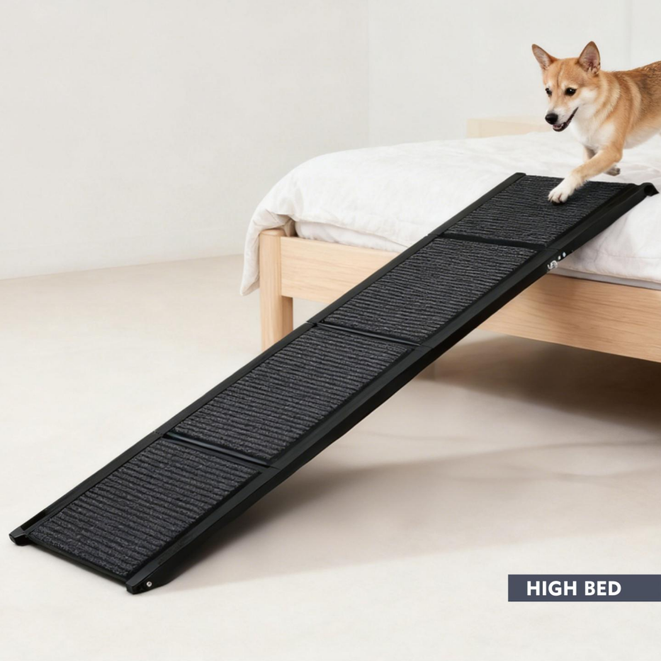 Portable Dog Ramp for Car SUV & Truck - 71 Inch Aluminum Non-Slip Pet Step