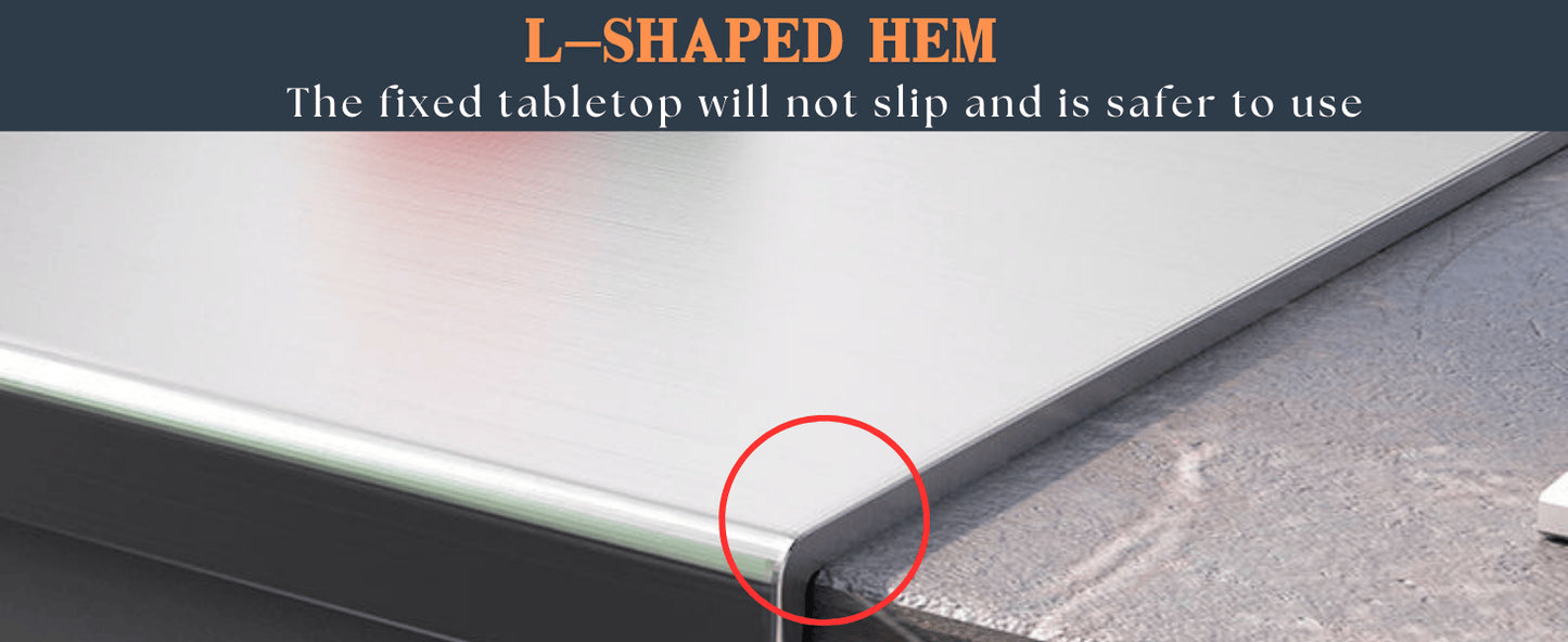 Stainless Steel Cutting Board with Lip - Versatile Kitchen Chopping Board