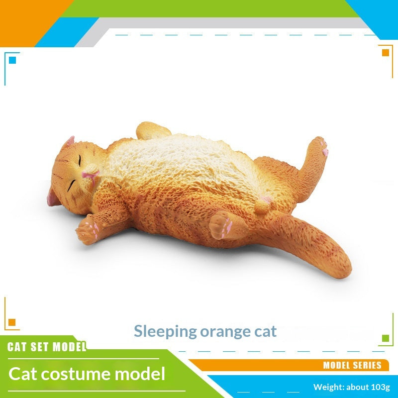 Children's Animal Model Figurines Set - Educational PVC Cat Figures for Kids & Decor