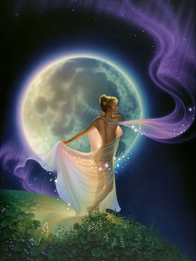 DIY Moon Full Square Diamond Painting Embroidery Home Decor