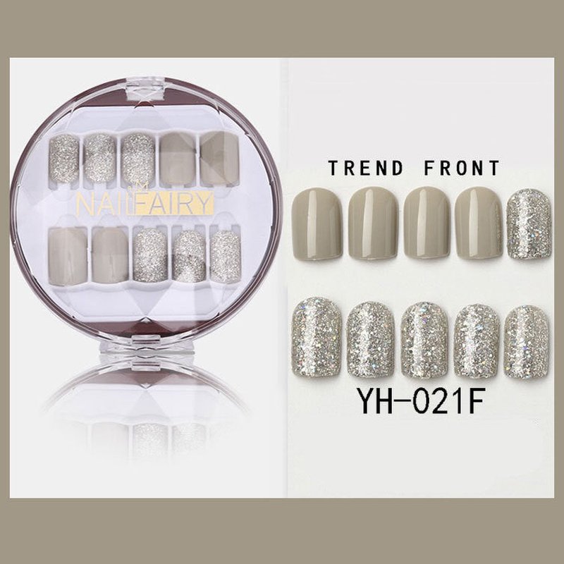 Short Press-On Nails Kit, 30 Pieces Waterproof Removable Manicure