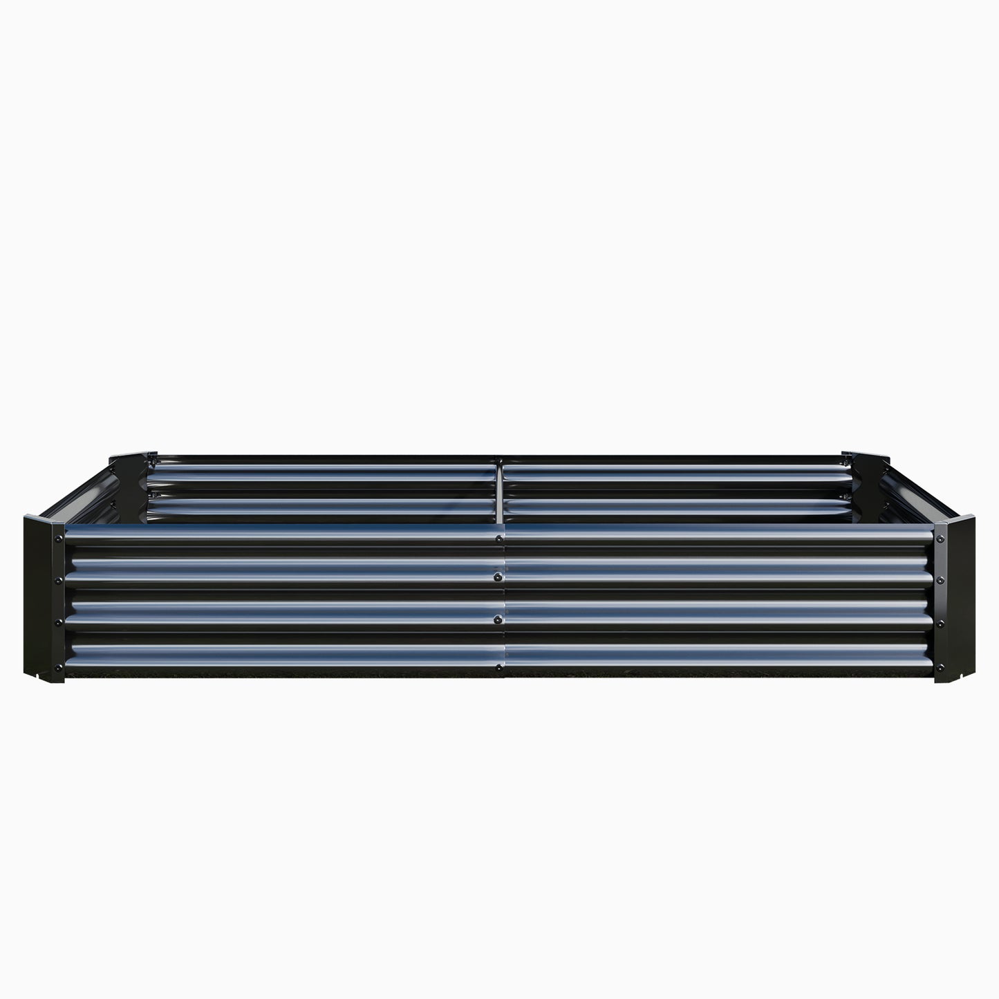 Metal Raised Garden Beds - 2PCS Black 6x3x1ft Planters