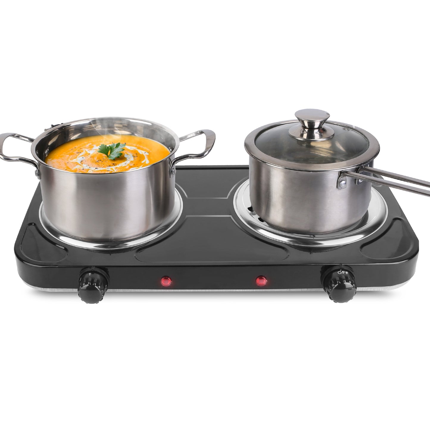 2000W Electric Double Burner Hot Plate - Portable Cooking Stove