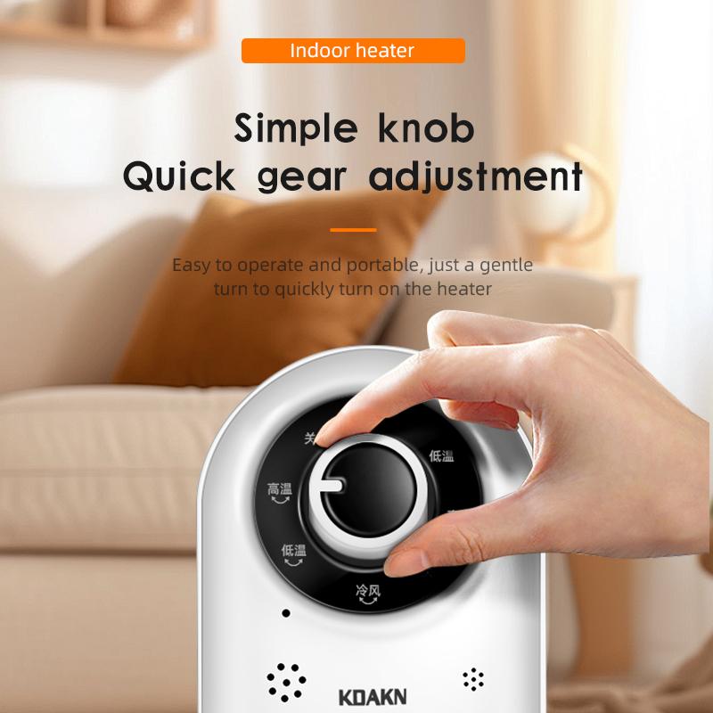 2000W Adjustable Indoor Space Heater with 6 Speed Settings for Home Use