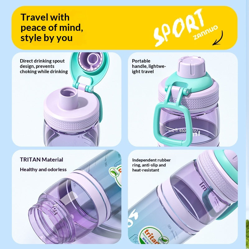 Large Capacity Sports Water Bottle - Leak-Proof Hydration for Outdoor Activities