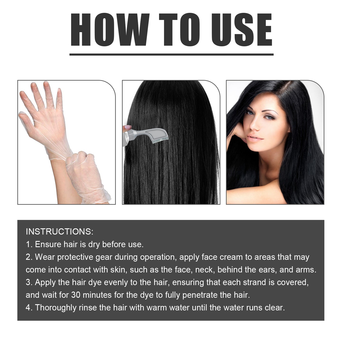 Gentle Fruit & Vegetable Hair Dye Cream - Long-Lasting Color Treatment