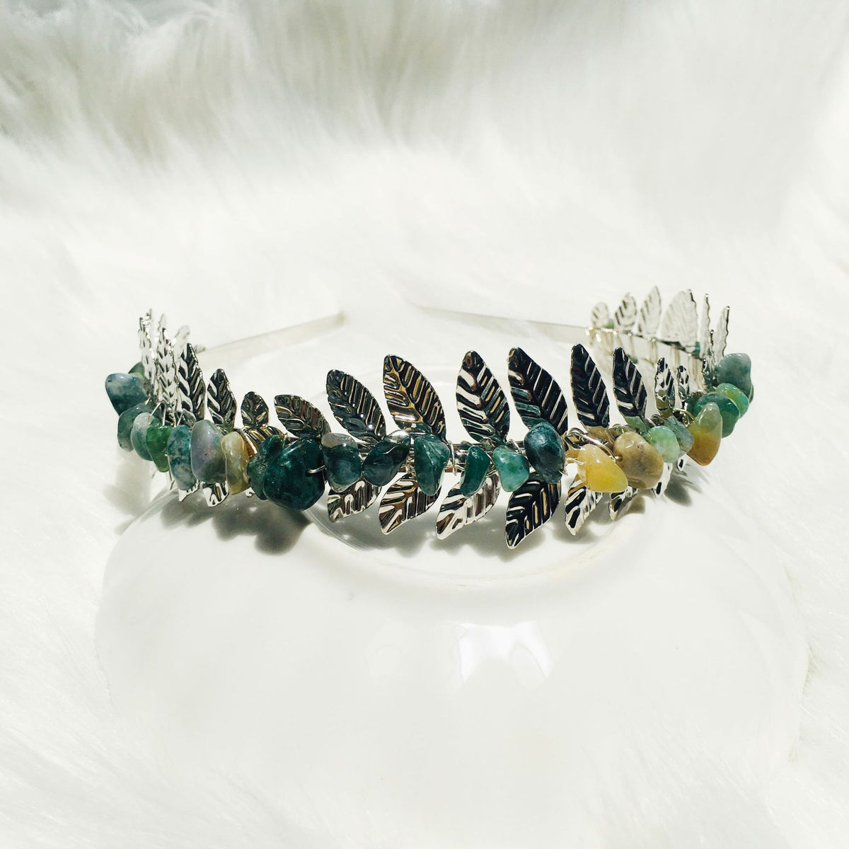 Natural Crystal Hairpin - Handmade Geometric Style