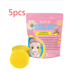 Kojic Acid Turmeric Facial Cleansing Pads Set for Skin Brightening & Acne Care