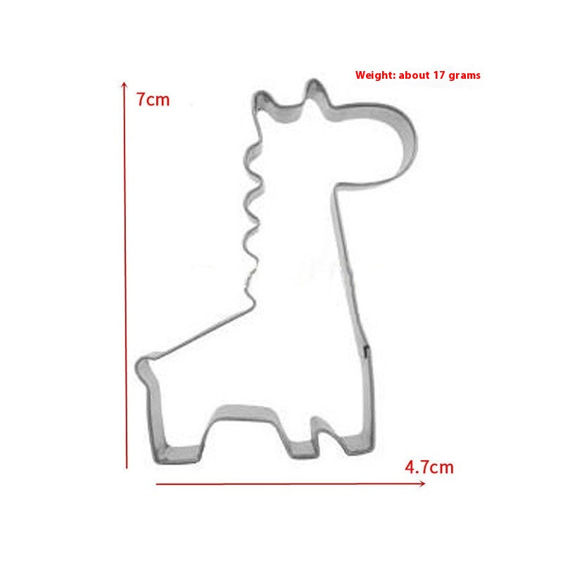 Stainless Steel Biscuit Baking Mold with Deer Design for DIY Cake & Cookie Making