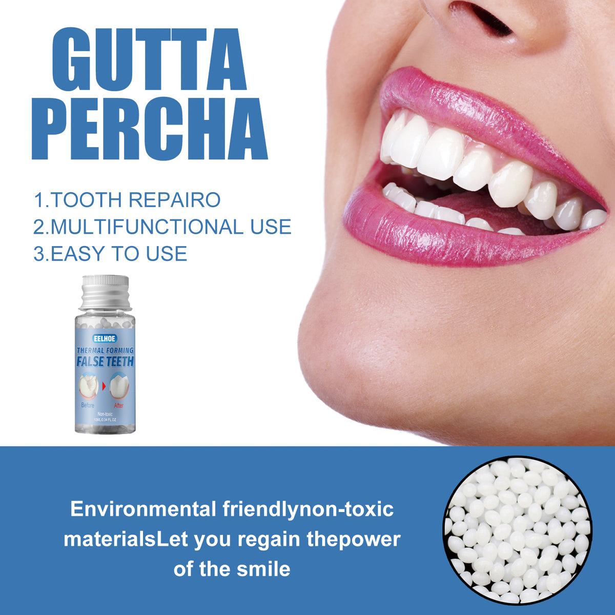 Moldable Dental Putty - Temporary Tooth Filler 30ml