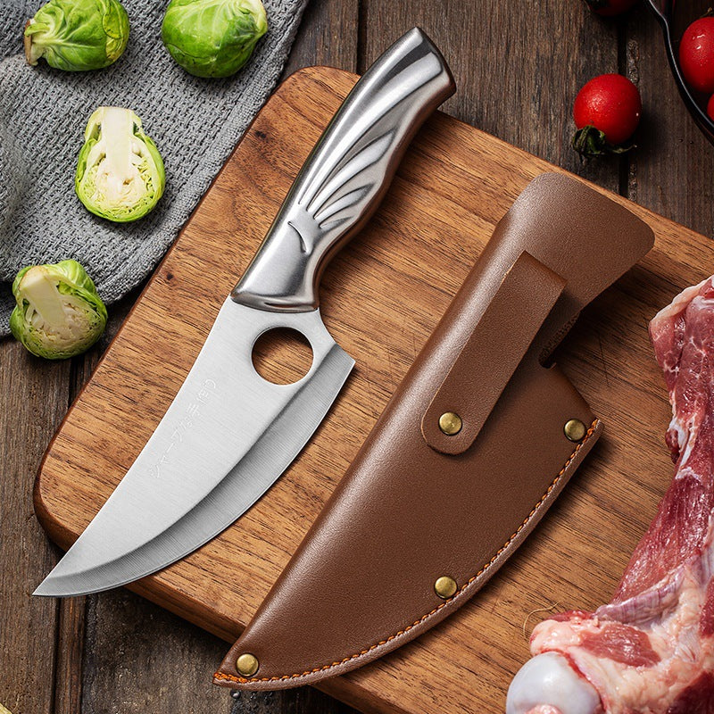 Stainless Steel Boning & Slaughtering Knife for Meat and Bones