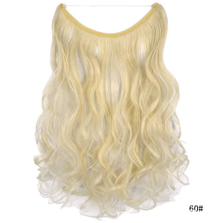 Seamless Hair Extension Wig Set for Women - High-Temperature Fiber, Multiple Colors