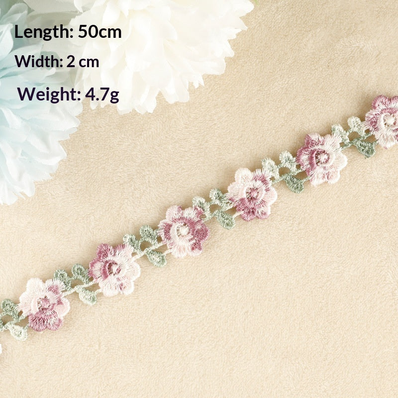 Water-Soluble Embroidered Ribbon & Fabric Patches for DIY Garments