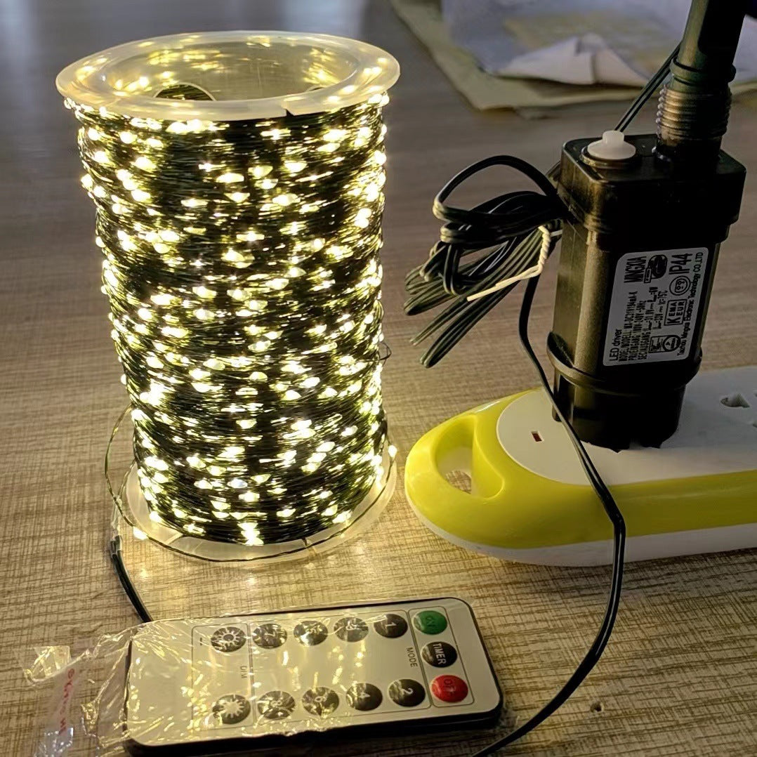 LED Solar String Lights 8 Functions Copper Wire Outdoor Garden Decor