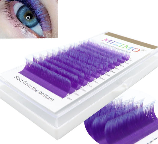 False Eyelashes Set - 8-15mm Colorful Mixed Styles for Dramatic Eye Makeup