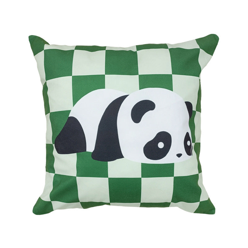 Cute Panda Plush Pillow Cover 45x45cm Throw Cushion for Living Room