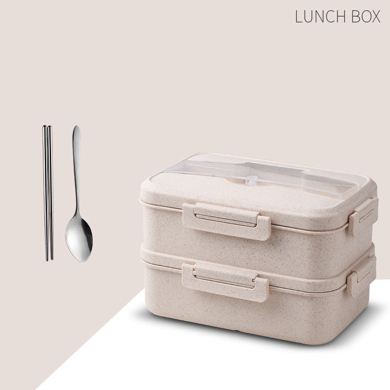 Portable Microwave Lunch Box with Heating Function and Meal Accessories