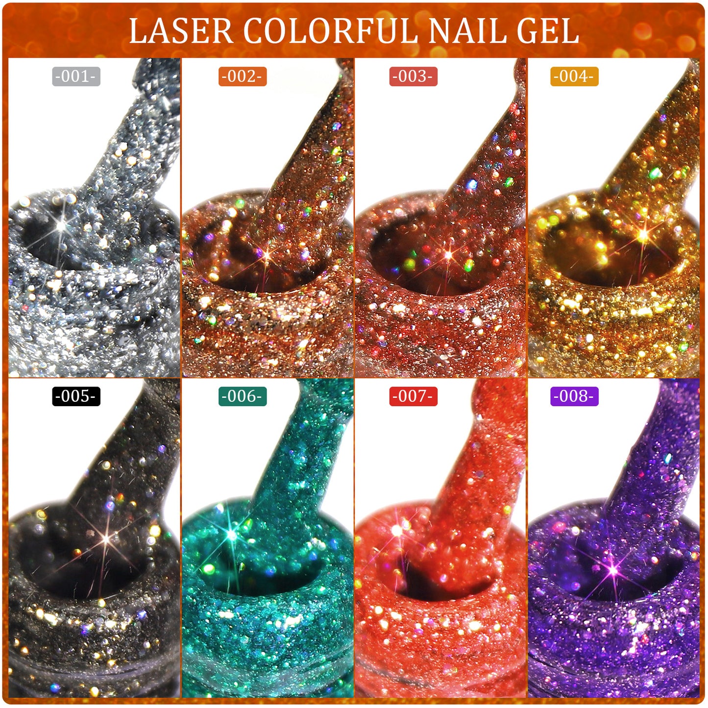Diamond Sequins Glue for Nail Art - Gradient UV Polish & Glitter Embellishments
