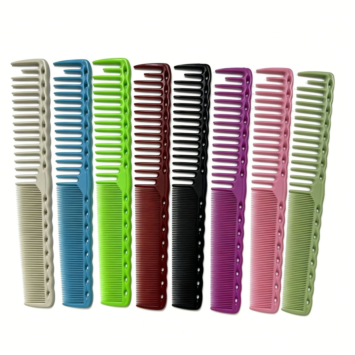 Double-Ended Hair Comb with Fine & Coarse Teeth - Multiple Colors