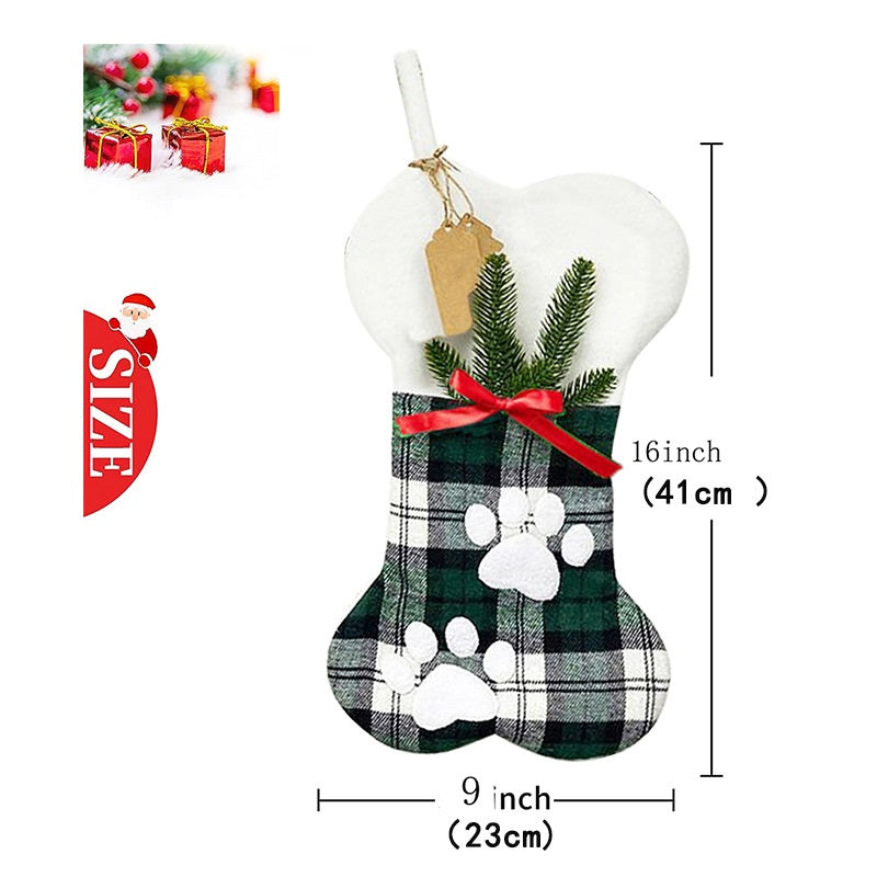 Christmas Pet Socks Hanging Decoration Gift Bag - Cross-border Holiday Decor