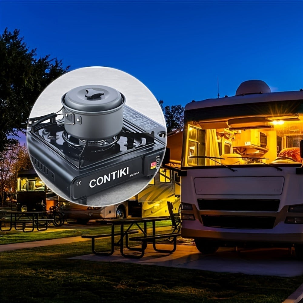 Camping Pot Set for 1-3 People - Folding Cookware for BBQ & Picnic