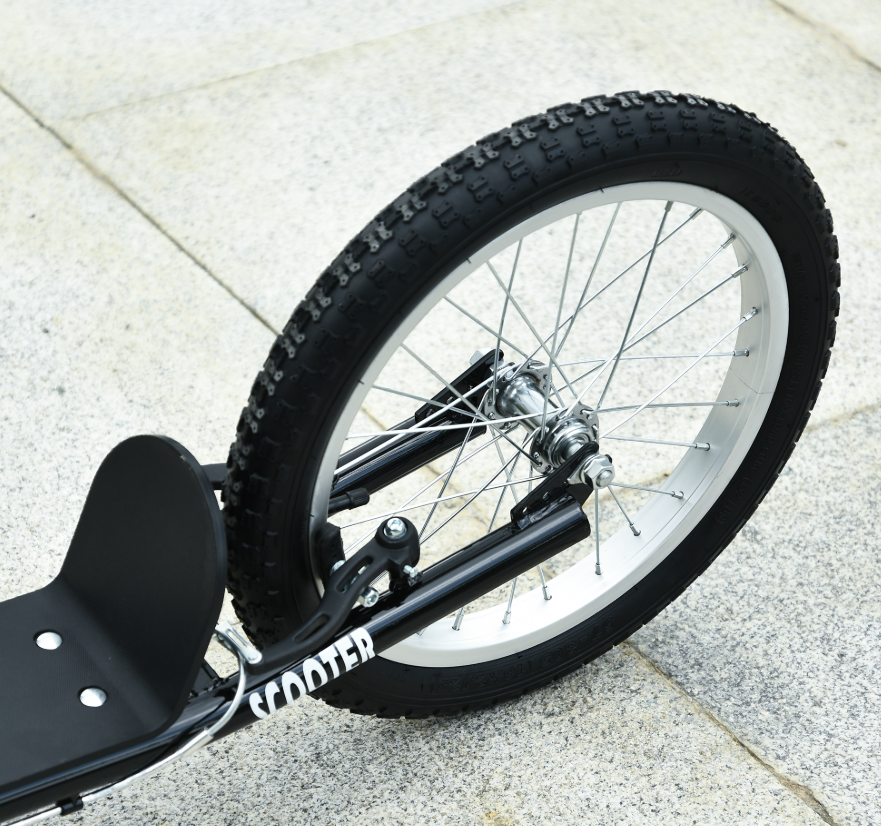 Kids Kick Scooter - Adjustable Handlebar, Dual Rear Brakes, Black