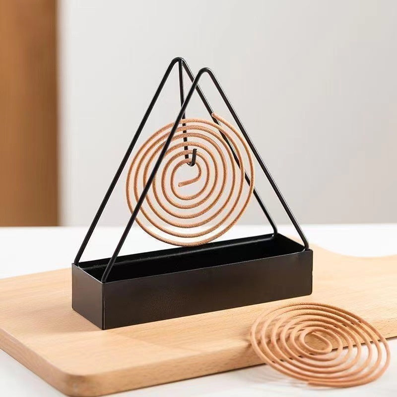 Triangle Mosquito Incense Holder for Insect Repellent - Black, Green Varieties