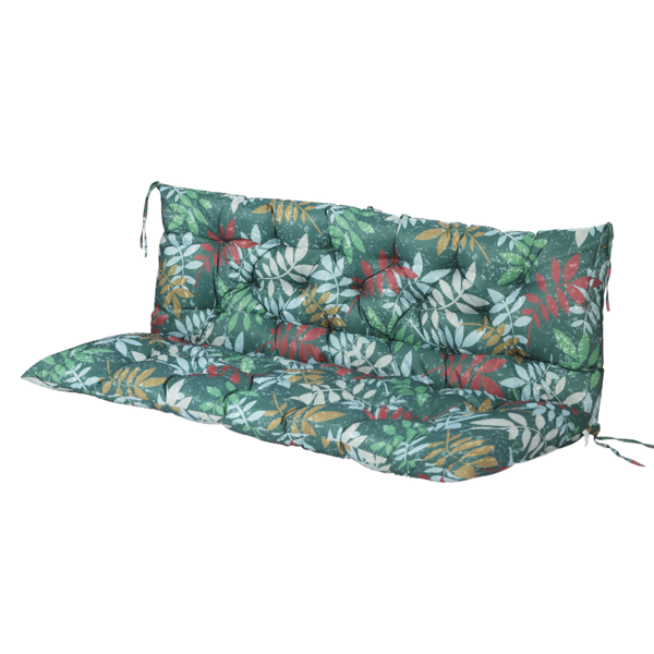 Outdoor Swing Cushions 70 Inch Waterproof 4-Inch Thick Seat Replacement with Backrest & Ties