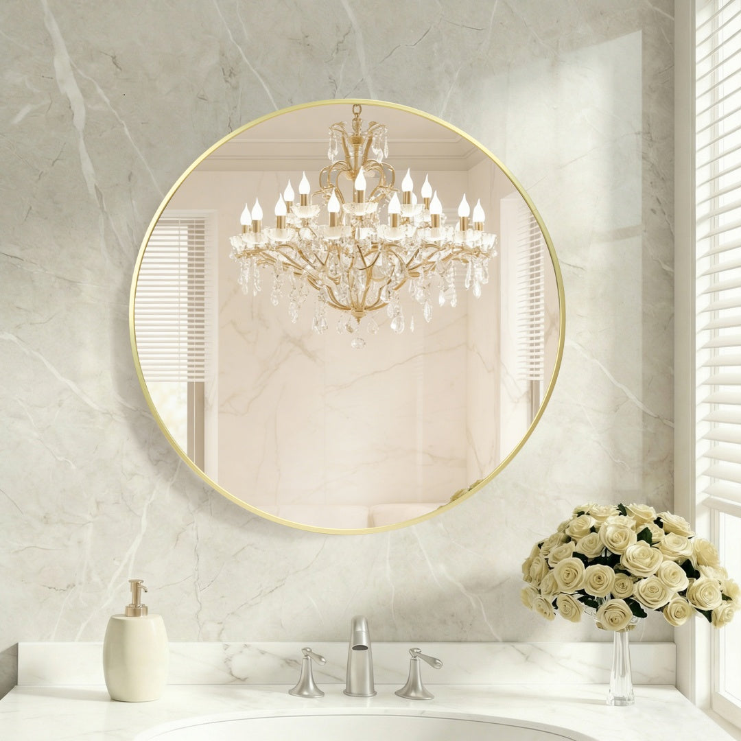 Round Wall Mirror, Bathroom Mirrors For Over Sink, Circle Mirror