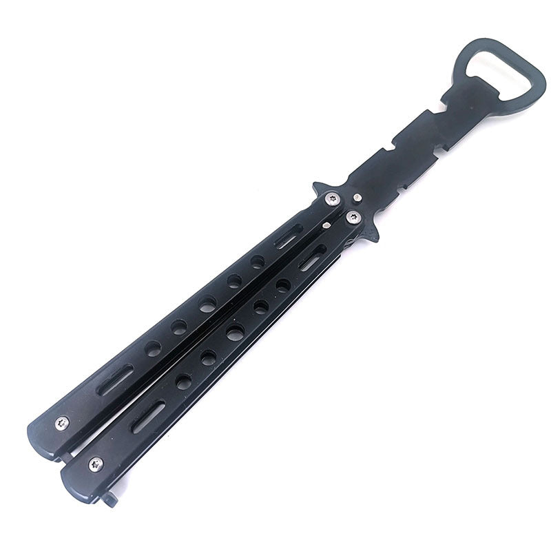 Multifunctional Butterfly Knife Practice Bottle Opener for Outdoor & Kitchen Use