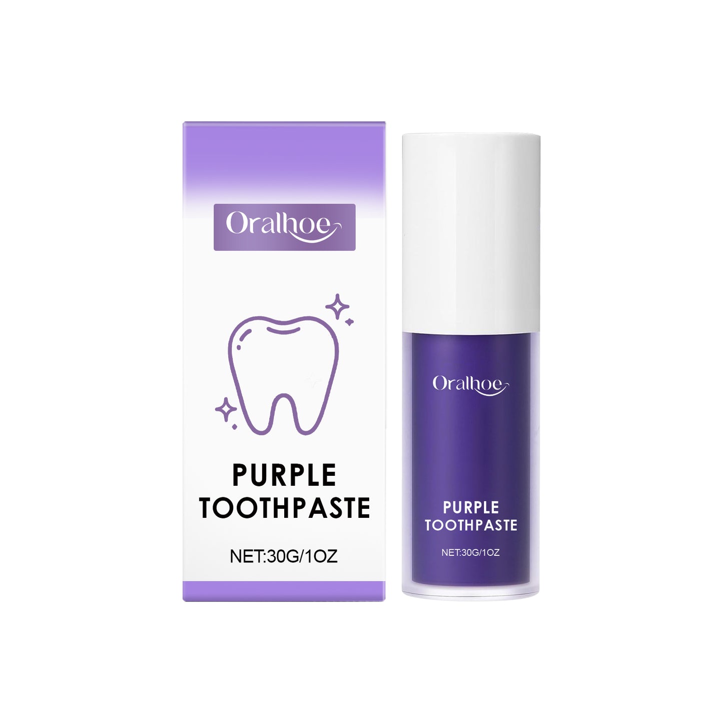 Purple Whitening Toothpaste 30g - Gentle Teeth Cleaning & Brightening