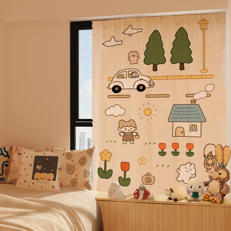 Self-Adhesive Sunshade Curtain for Bedroom, All Sizes & Colors