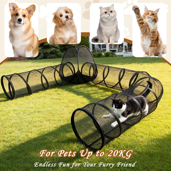 Outdoor Cat Enclosure Tent - Portable Cage-Free Playpen for Indoor & Small Outdoor Cats