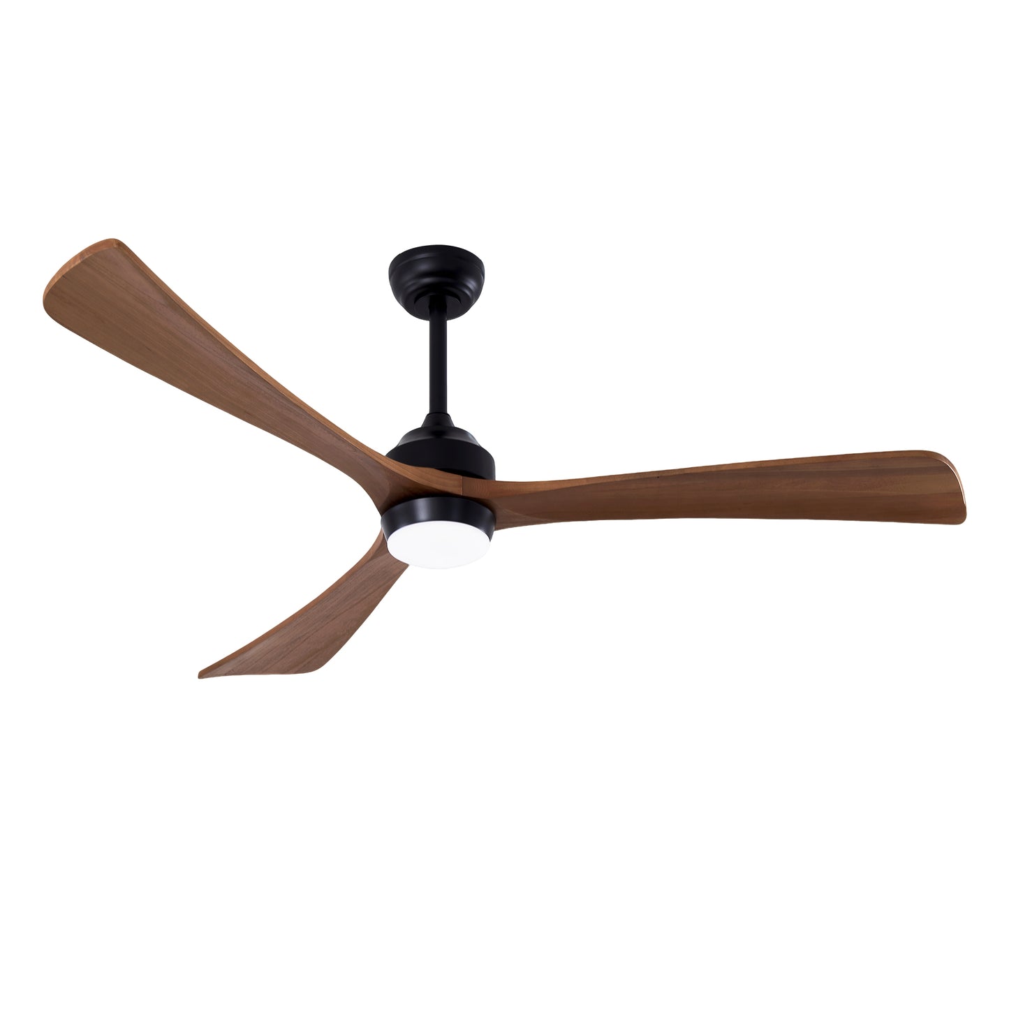 62" Matte Black Ceiling Fan with Lights & Remote Control - 3 Blades
