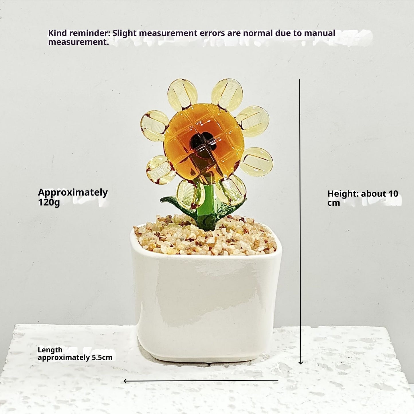 Glass Succulent and Hyacinth Desktop Ornament - Modern Minimalist Home Decor