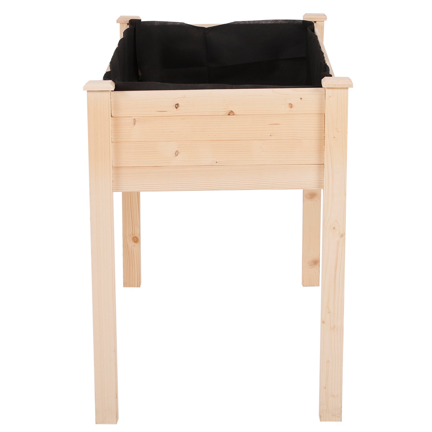 Raised Garden Bed with Legs - 48 x 22 x 30 Inches Wooden Planter for Vegetables Herbs Flowers - Natural Fir Wood