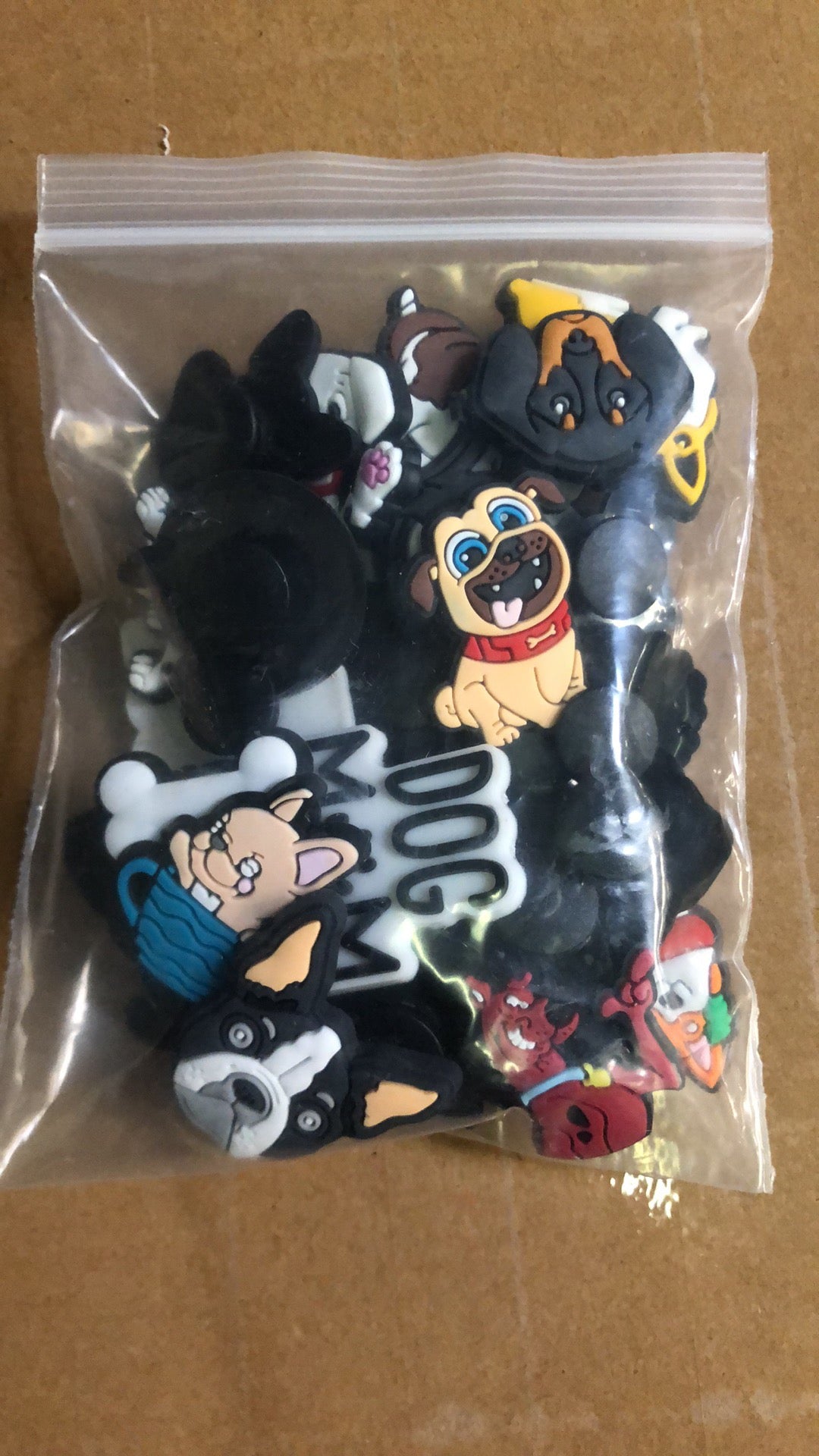 25pcs Dog-Themed Shoe Charms - Cute Cartoon Animal Decorations