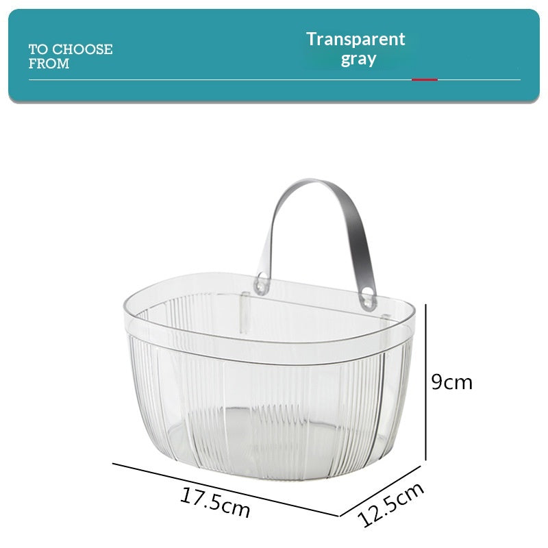 Wall-Mounted Storage Basket with Adhesive Backing for Kitchen, Bathroom & Home Organization