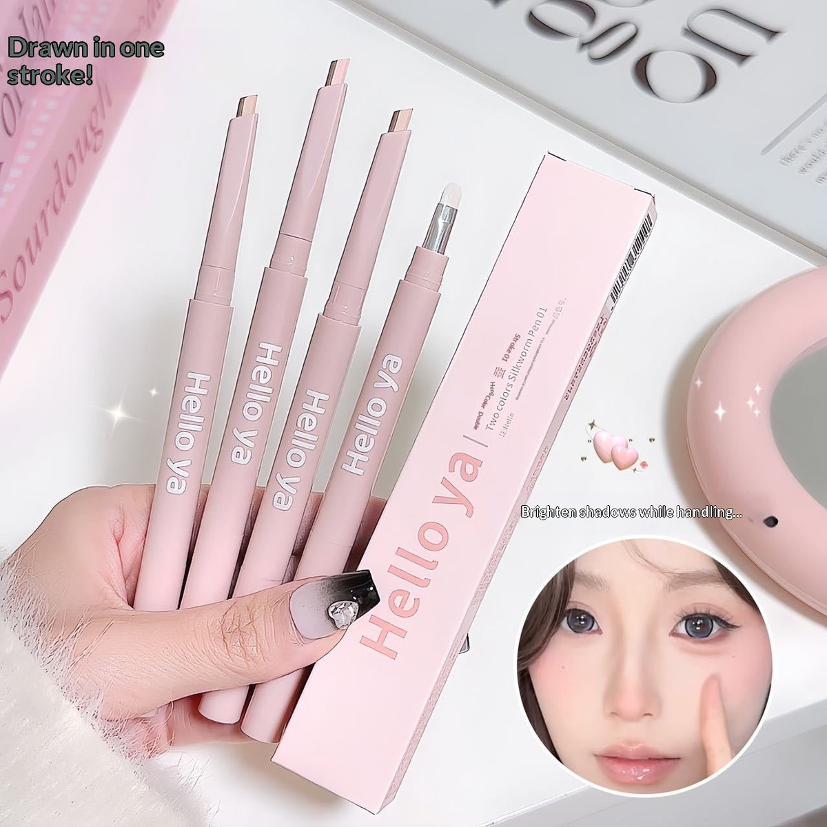 Two-Tone Eye Pencil for Women - Shading & Eyeliner in One, Multiple Colors